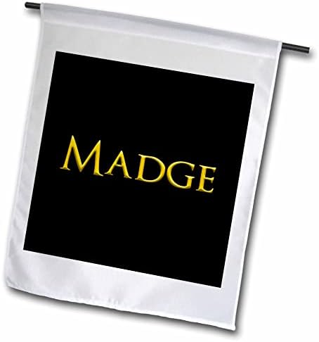 3дРоуз Madge - често срещано детско име за момичета в САЩ. Жълто на черно амулет - Знамена (fl-361391-1)