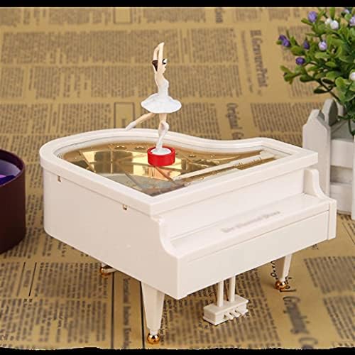 HGVVNM Романтична модел Пиано Музикална ковчег Балерина Музикални Кутии за бижута, Декорация на дома, Рожден Ден, Сватбен