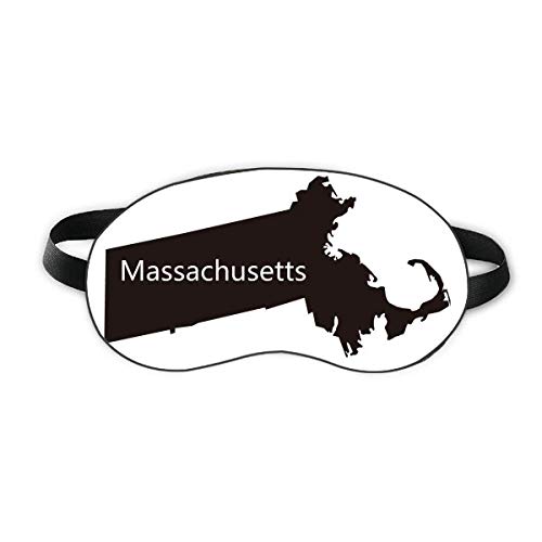 Контурните карти на Масачузетс в САЩ Sleep Eye Shield Мека Нощна Превръзка На очите Със Сенчести покритие