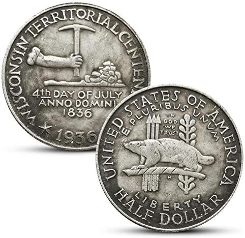 Изискана монета 1936 г. на Територията на Уисконсин Дете на ден Полдоллара Американската Възпоменателна Монета Колекция от