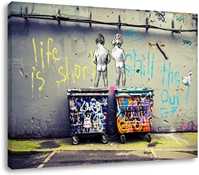 Боядисани стени в стил Агкари Графити Banksy, Цветна Фигура, Уличен плакат с графити, Печат на картини с маслени Бои,