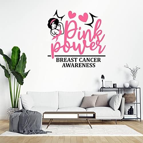 Розова Силата на Осведомеността за Рака на гърдата Vinyl Стикер На Стената Розовата Лента Стикери за Стена Борба с рака