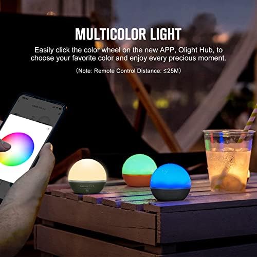 OLIGHT Obulb Pro S гама цветове лека нощ Кълбо с Bluetooth APP Control Връзки Baton3 Pro Акумулаторни Фенери, EDC Фенерче с