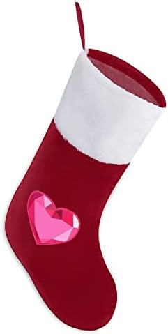Шпинел е Скъпоценен Камък на Сърцето на Коледа Окачен Отглеждане на Сладък Дядо Чорап за Коледно Декориране на