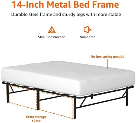 Рамка на легло-платформа Basics Сгъване, без инструменти, височина 14 см, Пълен, черен