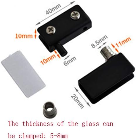 2 Опаковки Въртяща се Стъклени врати на панти от неръждаема стомана, Регулируема Скоба за Стъклени врати на панти