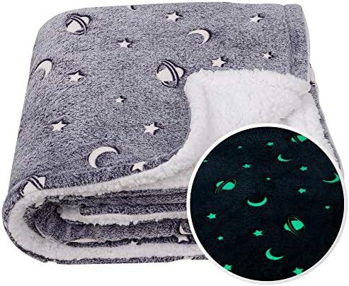 SOCHOW Светлината в Мрака Шерп-Флисовое одеяло с модел Star Galaxy, както и Двустранно Супер Меко Луксозно Плюшевое Одеяло