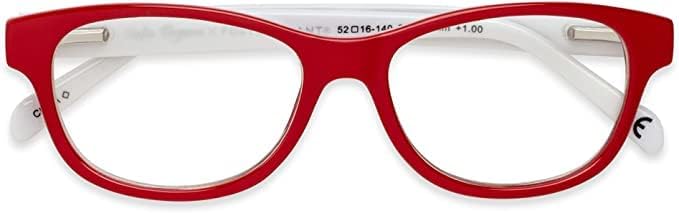 Sofia Vergara x Foster Grant Дамски Очила Linda с многофокусным синя светлина, Квадратни, Червени, 1,75