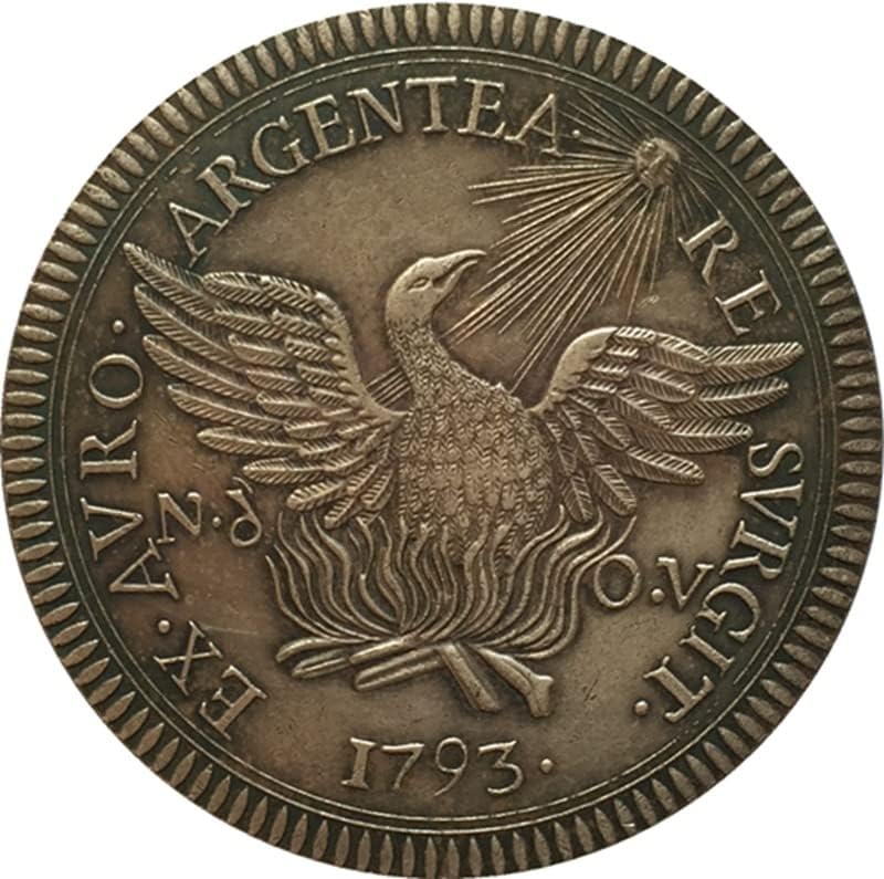 1793 Италиански Монети От Чиста Мед С Посеребренным Покритие Антични Сребърни Доларови Монети Събиране На Занаятите Може