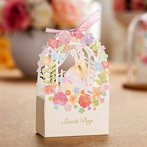 Shirenhua 50 бр./лот, подарък кутия за украса на сватбена дейности, стил на булката и Младоженеца, Кутия шоколадови бонбони,
