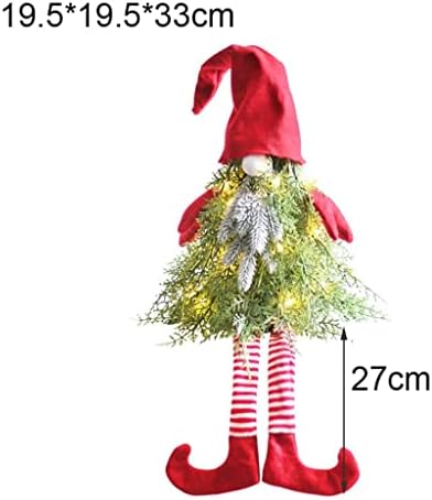 YANGPING - 2 бр. Коледна елха LED Старецът Мини Коледно Дърво, Коледна Украса за Дома на масата Коледна украса (Цвят: A, размер: