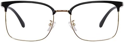 Очила за четене MEDOLONG TR90 с анти-синя светлина в рамка с антибликовыми лещи-LH6632(C2, анти-син, 275)