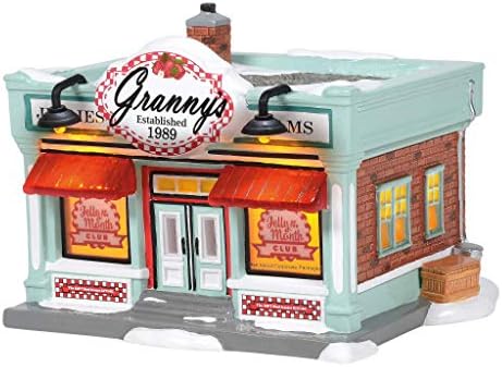 Отдел 56 Коледна промоция Snow Village National Lampoon's Jelly of The Month Club с осветени Сгради, 5,12 инча, Многоцветен