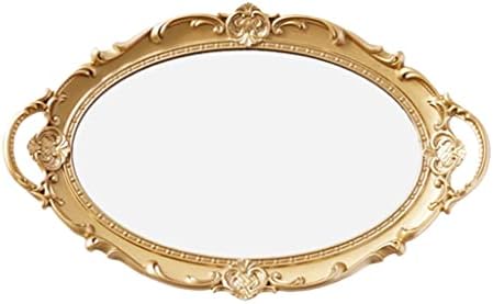 N/A Тава За съхранение на Козметични Тава Чинии За Съхранение на Парфюм Чиния Ретро Бакалейное Огледало Ретро Европейски Огледален