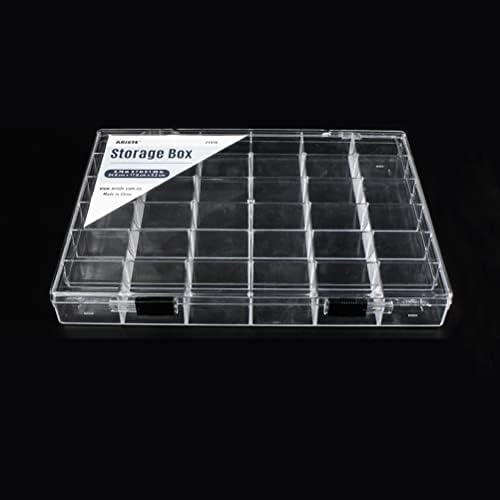 Кутия-Органайзер от Прозрачна Пластмаса с 36 Мрежи, Контейнер за съхранение на Мъниста, Органайзер за творчество,