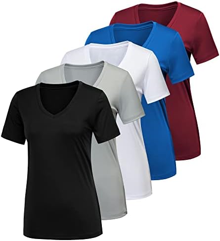 Спортни ризи CE' CERD, 5 Опаковки за жените, бързо съхнещи, Абсорбиращи Влагата, Активни Спортни Дамски Тениски