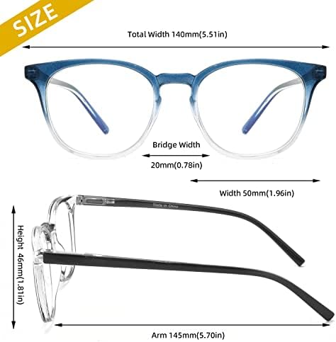 Areyeth, 2 Чифта Кръгли Очила за четене в Ретро стил за жени, Блокер Синя Светлина Четци, Модни Очила Срещу Пренапрежение