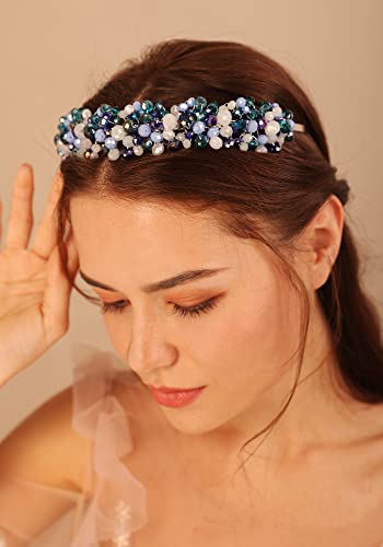Kercisbeauty Сватбена Crystal Crown За Коса, аксесоари за жени и Момичета, Украса за Коса на Специален Повод, Диадема