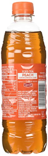 Студен Чай Lipton Праскова, 16,9 течни унции (опаковка от 12 броя)