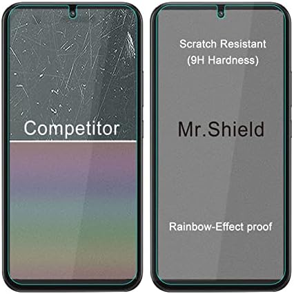 Mr.Щит [3 опаковки] е Предназначен за Samsung Galaxy A54 5G [Закалено стъкло] [Японското стъкло твърдост 9H] Защитно фолио