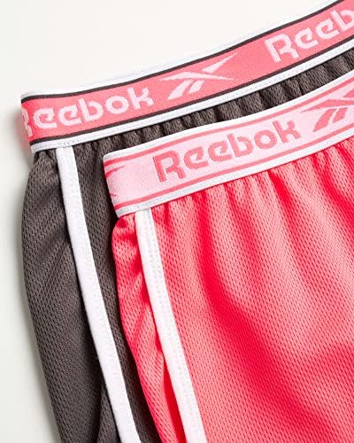 Спортни къси панталони Reebok за момичета - 2 опаковки спортни шорти Dolphin със затворена мрежа (за по-големи момичета)