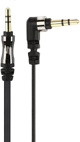 Scosche AUX3FBK Плосък Допълнителен аудио кабел Flatout 3,5 мм с 90-градусным фитил с дължина 3 метра черен цвят