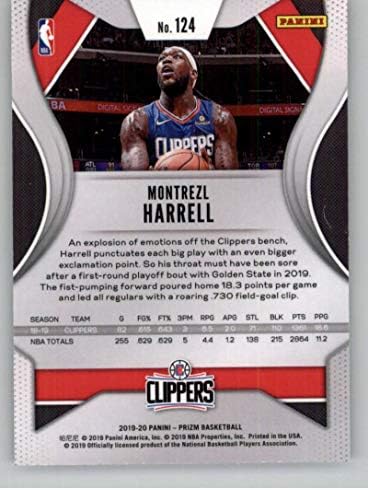 2019-20 Панини Prizm 124 Монтрезл Harrell Лос Анджелис Клипърс Баскетболно търговска картичка НБА