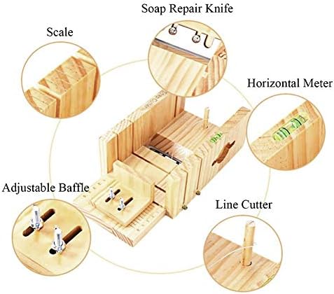 Мухъл САМ Набор от Инструменти, 1000 мл Силиконова Форма за Торта Нож с Мащаба на 2Way Отворен Капак на Дървена Кутия за