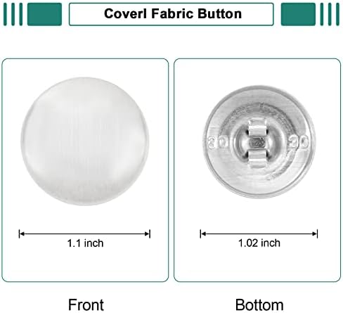 POWLAB 500 Комплекта Празни копчета за покриване - Кръгли Копчета за производство на плат копчета Машина за производство