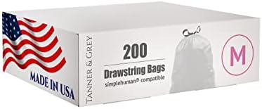 Съвместим с Simplehuman код M, Направено в САЩ, брой 200, Специално Подбрани торби за боклук на експозиции от