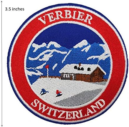 Сладък Нашивка Ски Вербие, Швейцария, Бродирани желязо Нашивке, Швейцарски Туристически Сувенир