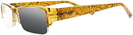 Стилни очила за четене в полукръгла рамка с цветен преход, фотохромичните слънчеви очила с UV400 за четене на слънце