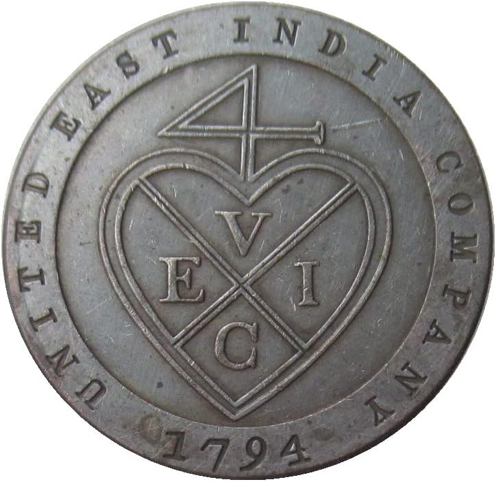 1 Индийската рупия 1794 г., Чуждестранна Копие от Медна Възпоменателни монети