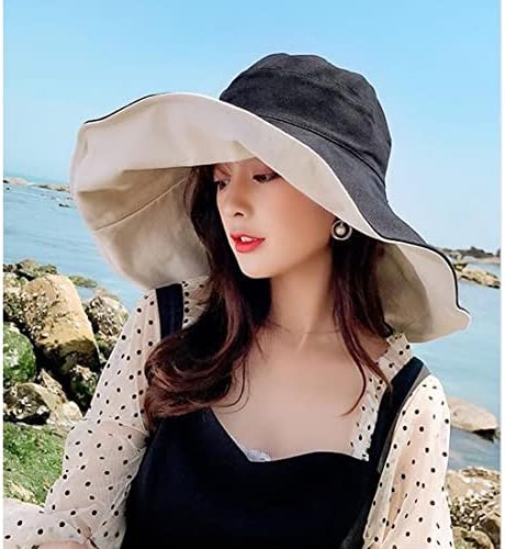 Дамски Слънчеви шапки, Летни Плажни Шапки с защита от uv, с Широка периферия, с каишка за брадичката, може