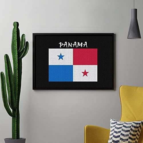 Флаг Панама Диамантена Живопис Комплекти 5D направи си САМ Пълна Тренировка Планински Кристал Изкуство Стенен Декор за Възрастни