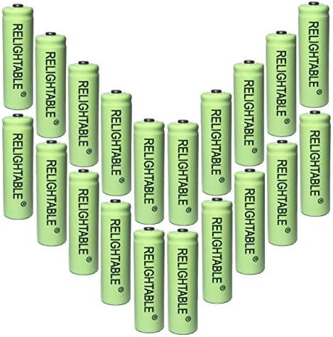 СМЕНЯЕМИ батерии AA NiMH 600mAh 1.2 за слънчеви градински фенери (опаковка от 20 броя)