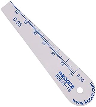 Utoolmart Метричен Тест-Дебелина 0,05 мм, Пластмасов Инструмент за Измерване за Ширина на разделящото пространство 1бр