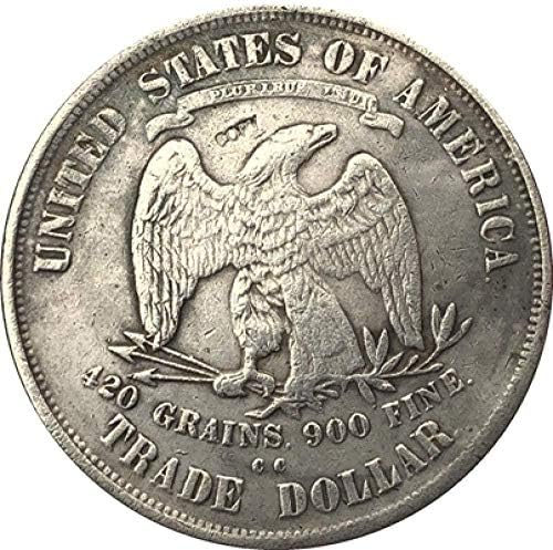 1874-CC Търговска Доларова Монета Копие COPYSouvenir Новост Монета, Монета за Подарък
