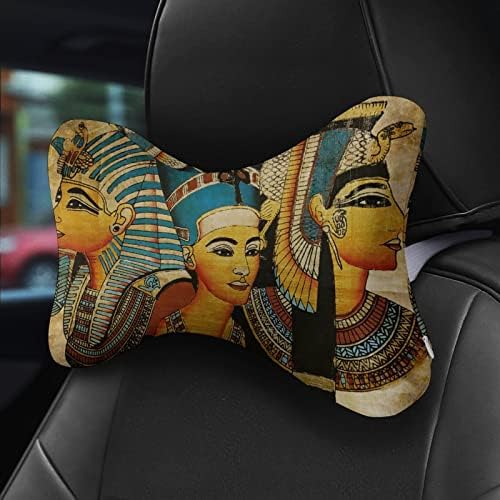 Ретро Древнеегипетское Изкуството на Автомобилната въздушна Възглавница За врата 2 БР Дишаща Възглавница За главата