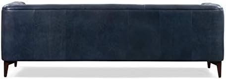 Модерна мека мебел ПОЛИ & MIRA средата на века, 89 см, тъмно-синьо