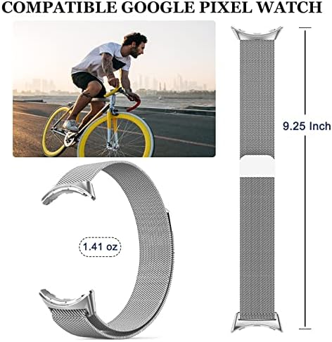 Каишка за часовник NINKI от неръждаема стомана, Съвместим с джапанки за часа Pixel Google За жени и мъже, [Без междина]