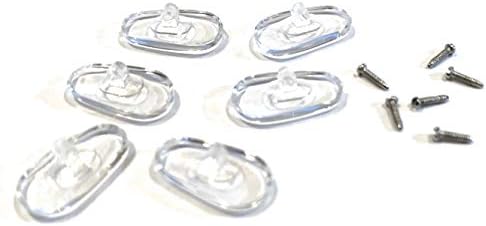 Твърдите пластмасови носа облицовка | Гланц Прозрачни OEM Сменяеми носа облицовка за очила (3 чифта), БЕЗ Силикон