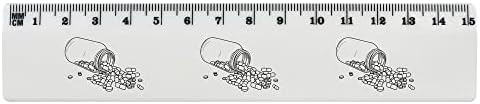 Azeeda Бутилка за разлитых таблетки 15 см (6 инча) и Бялата Пластмасова линия (RL00067937)