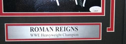 Roman Reigns С Автограф Борец WWE JSA Размер 8x10 Снимка В Рамка - на Снимки Рестлинга С автограф