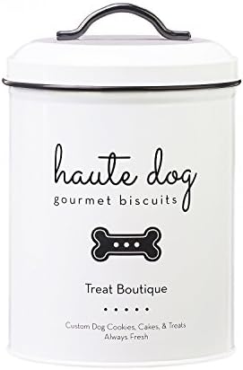 Бисквитки, за гурме Amici Пет Haute Dog-Метална кутия за съхранение, безопасна за хранителни продукти, с панти