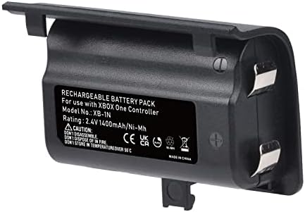 Батерията на контролера на Xbox One, (2 опаковки) на Взаимозаменяеми батерия 1400 mah Ni-Mh с кабел Micro USB 2 в 1 за