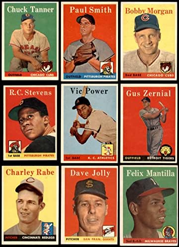 1958 Стартов пакет на бейзболни картички Topps 200/Лот (Бейзболен набиране) VG/EX+