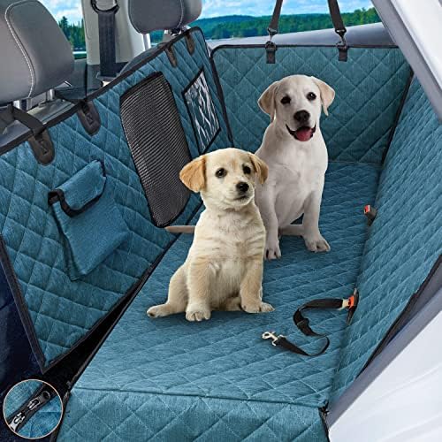 Калъф за столче за кола SEVVIS Dog-Калъф за кучето на задната седалка на автомобила С Мрежесто прозорец и с колан