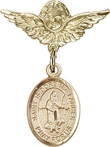 Иконата на детето Jewels Мания за талисман на Светия Исидора Фермер и икона на Ангел с крила | Икона детето