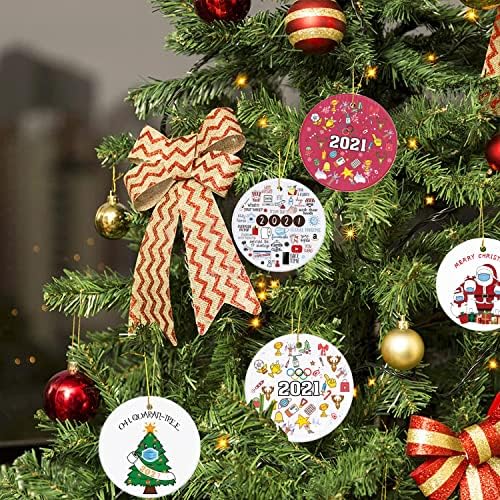 Коледна Украса От Керамика В Карантина, 2021 Коледни Креативни Украса, Дядо Коледа, Подвесное Украса За Коледната Елха, Подаръци